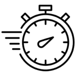 Icone d'un chronomètre qui représente la rapidité